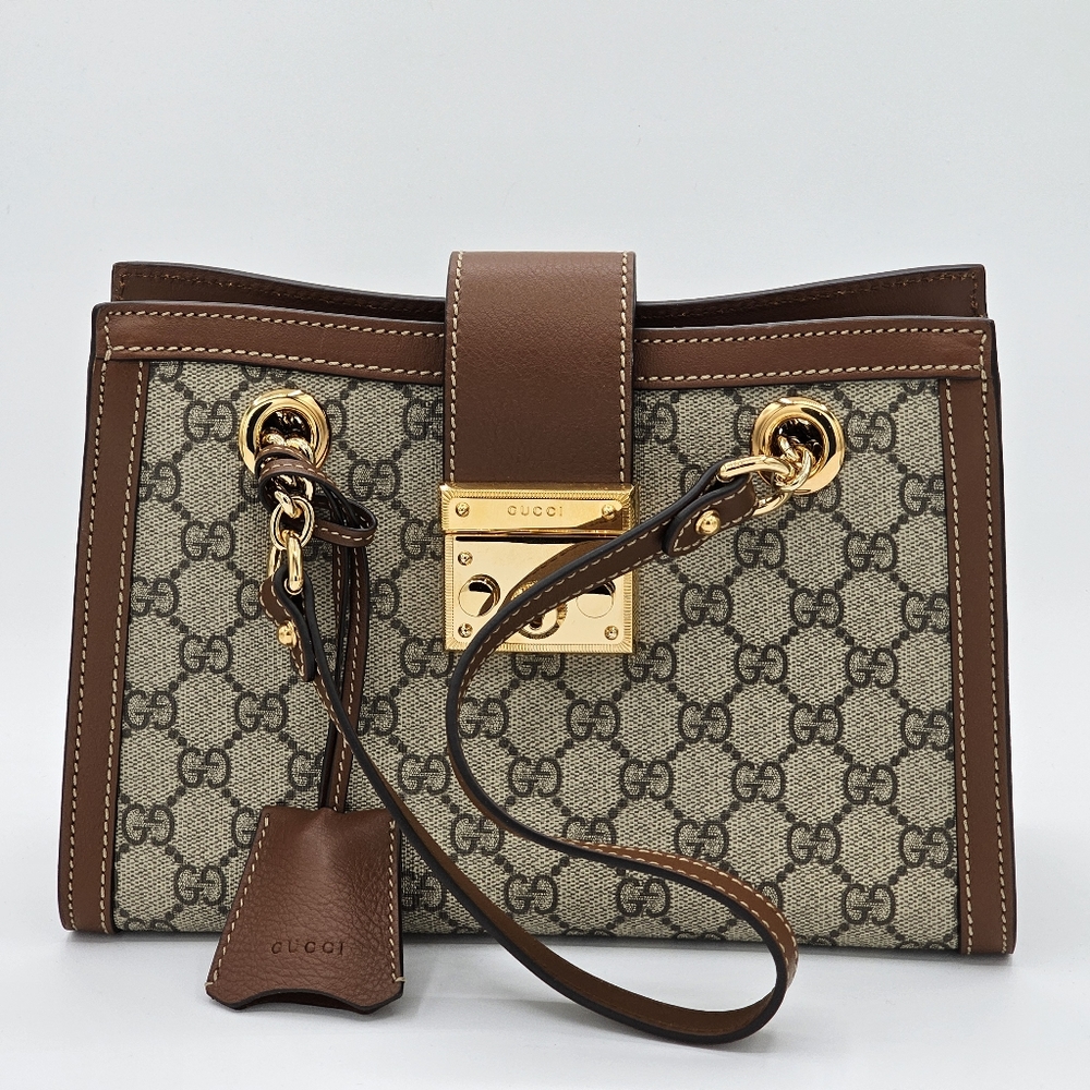 Gucci GG Supreme Small Padlock Shoulder Bag